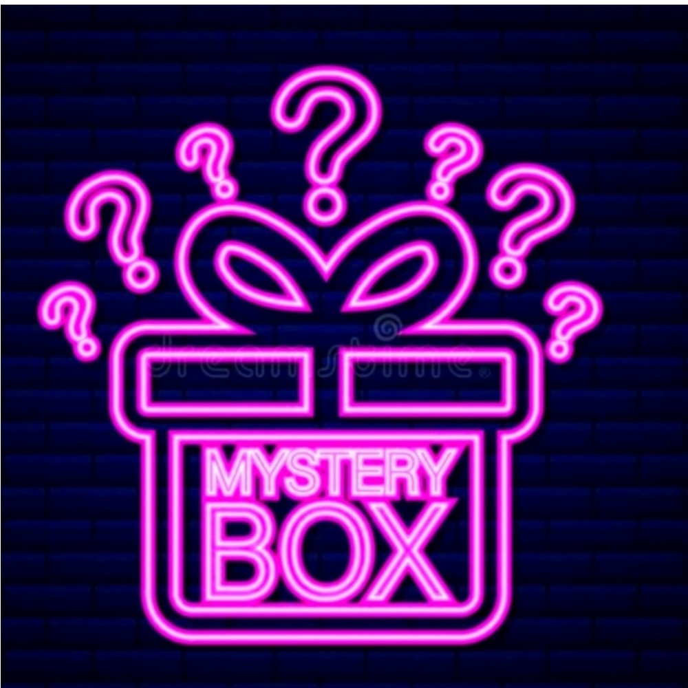 Neon Pink Mystery Box Sign